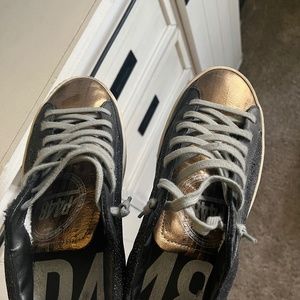 Black and Gold Women's Sneakers